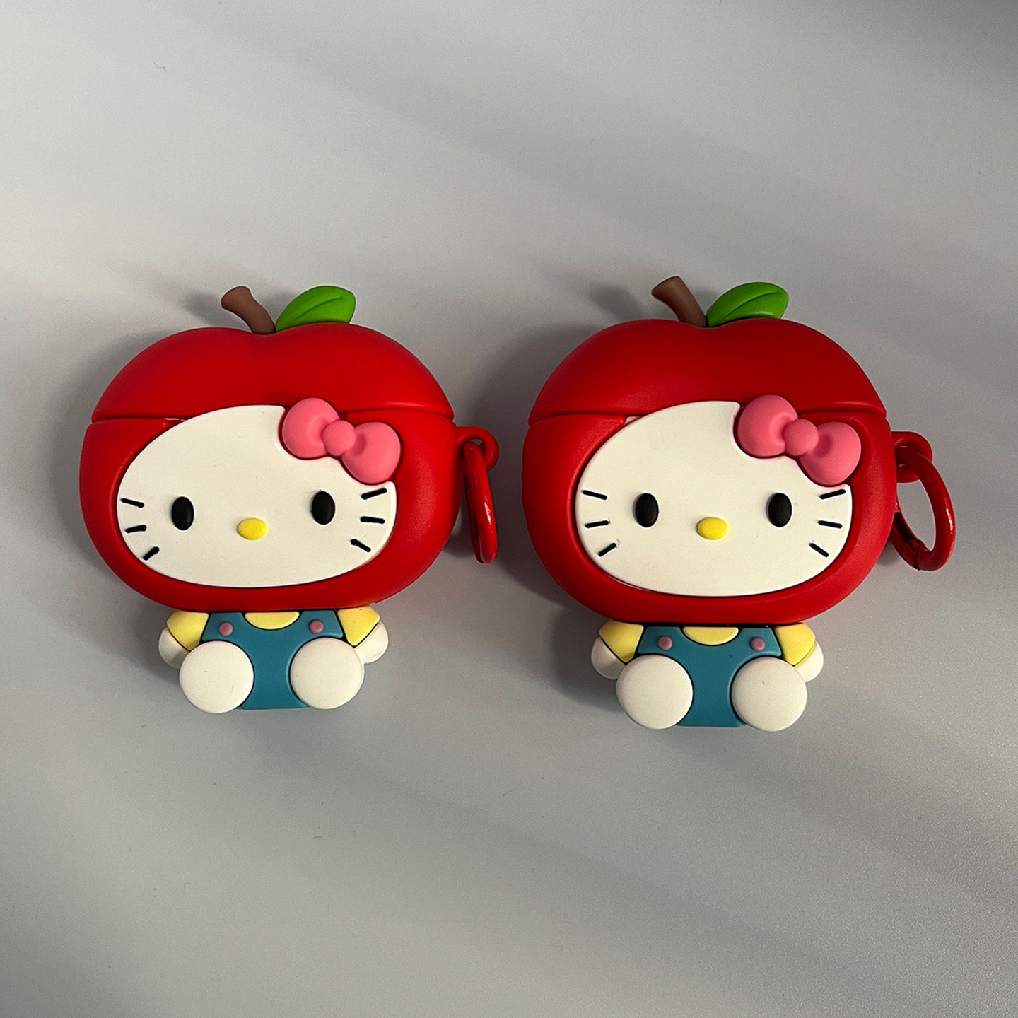 创意红苹果Kitty猫适用适用AirPods4代耳机壳苹果无线蓝牙AirPodsPro2保护套硅胶3代防摔Pro3三代可爱卡通2代