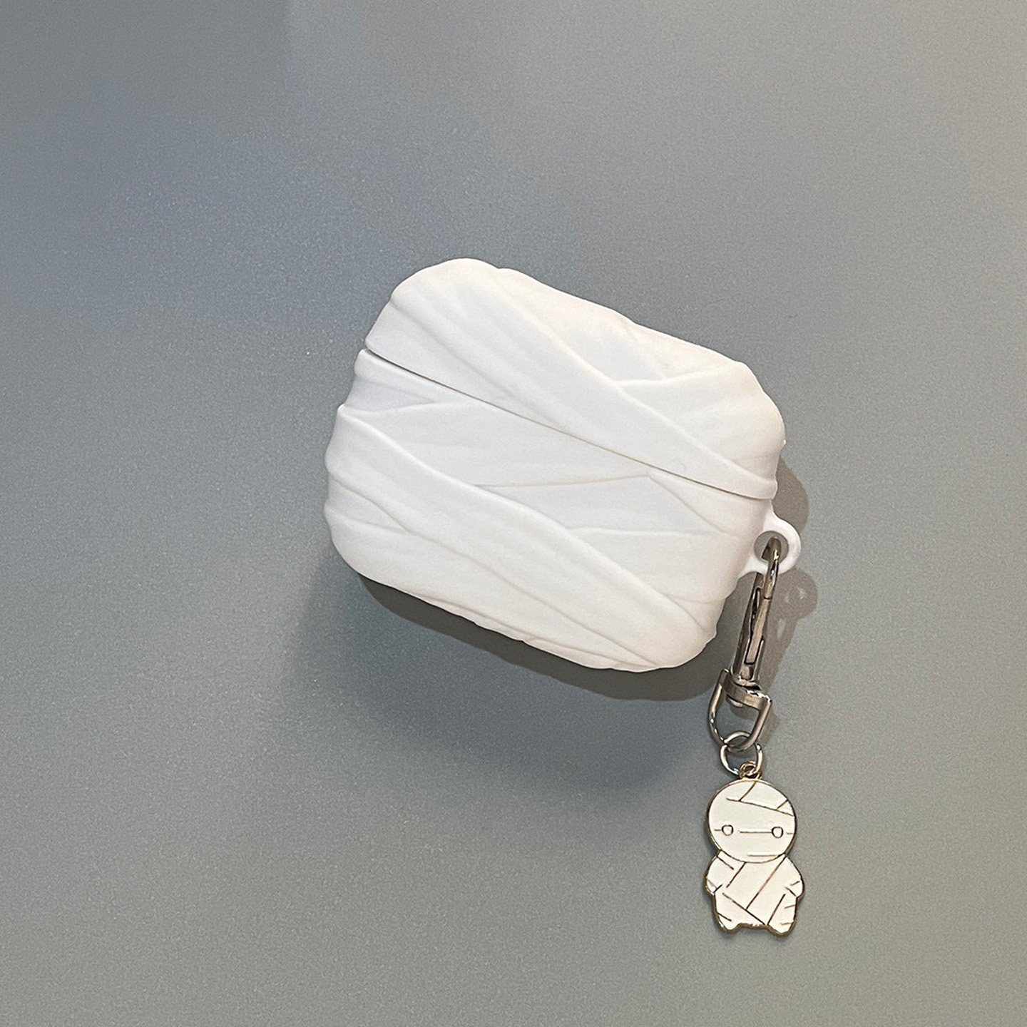 创意白色木乃伊适用漫步者花再zeroair保护套硅胶花再zero air无线蓝牙耳机壳卡通zero喵保护壳充电仓盒子软