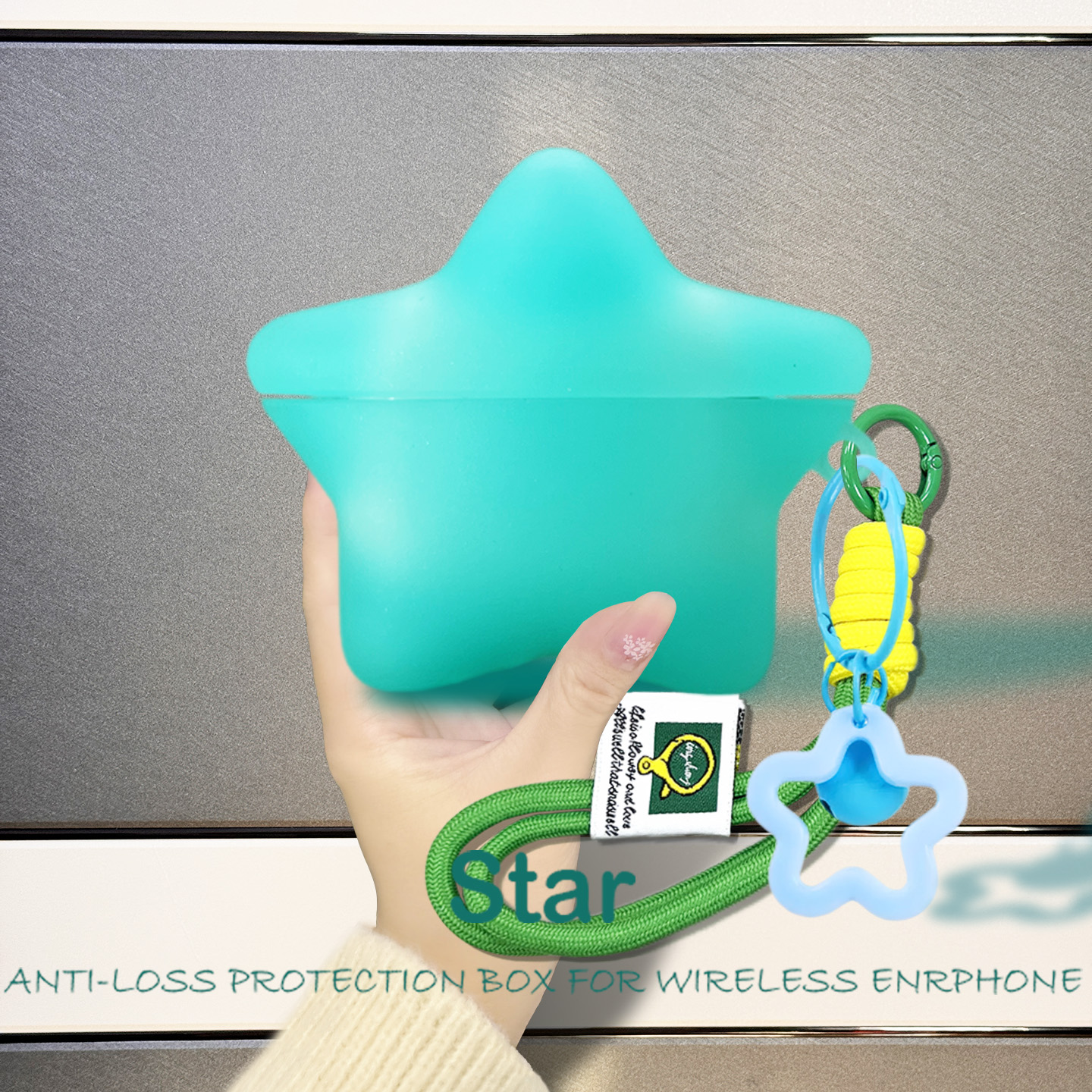 创意荧光星星适用于oppo enco air4pro保护套free4充电仓壳蓝牙耳机套盒air4i壳free3硅胶air2pro软R4壳free2