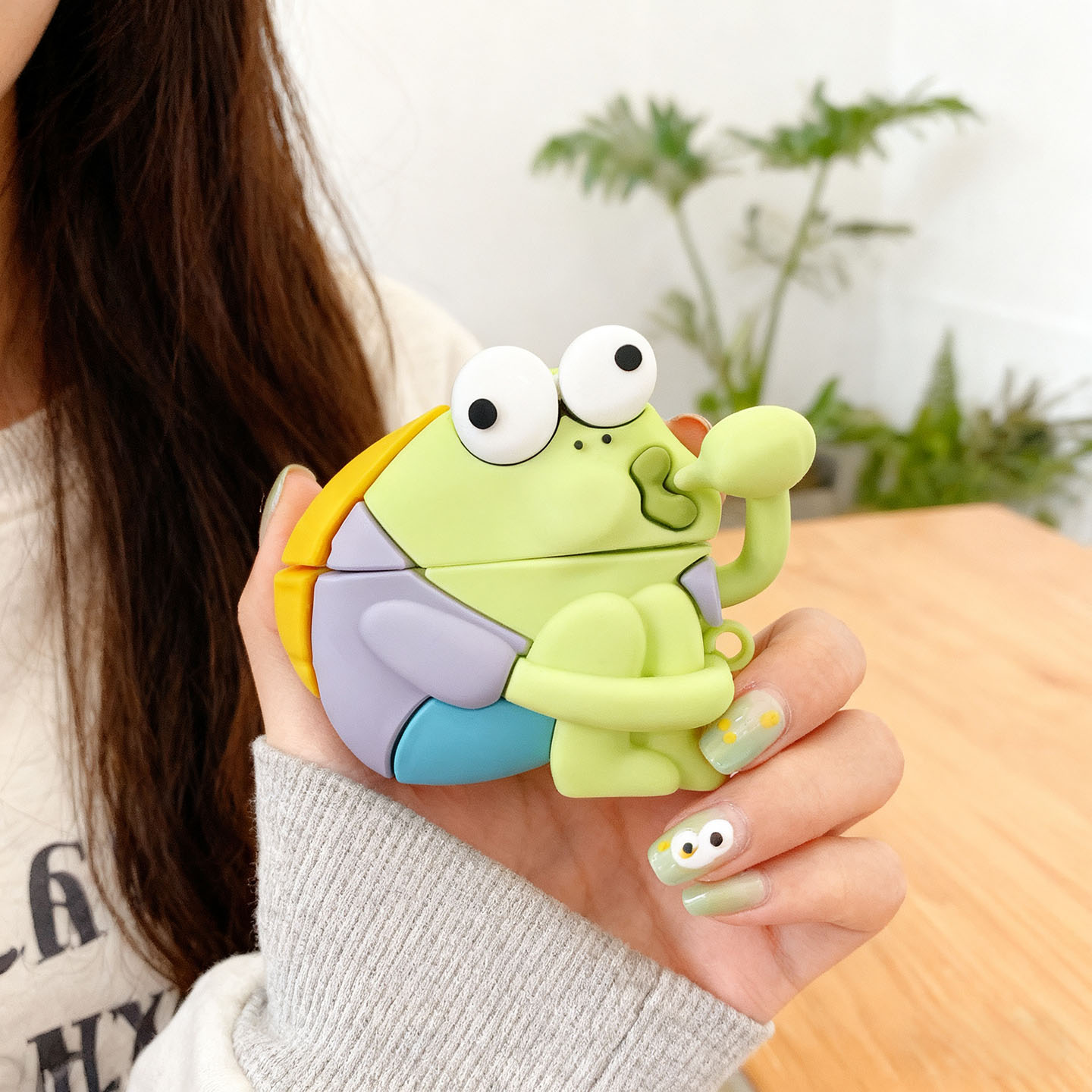 创意比奇堡聪明鱼适用华为oppo耳机保护套vivotws5壳小米buds5漫步者zero壳倍思m3s塞那6spro壳魔音Beats一加