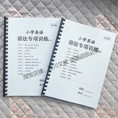 26新版小学英语语法专项训练20大专题练习知识点导航归纳总结本