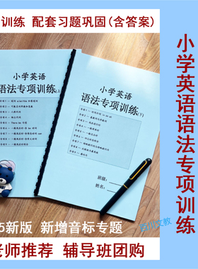 26小学英语语法专项训练题作业本大全20大语法知识点归纳总结讲义