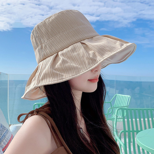 2023新款渔夫帽女遮脸防晒帽子