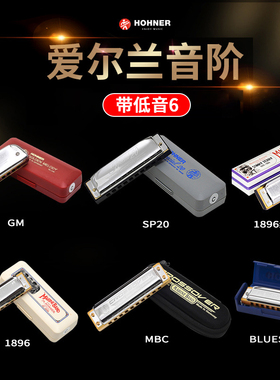 德国HOHNER和来paddy爱尔兰音阶十10孔布鲁斯蓝调口琴sp20有低音6