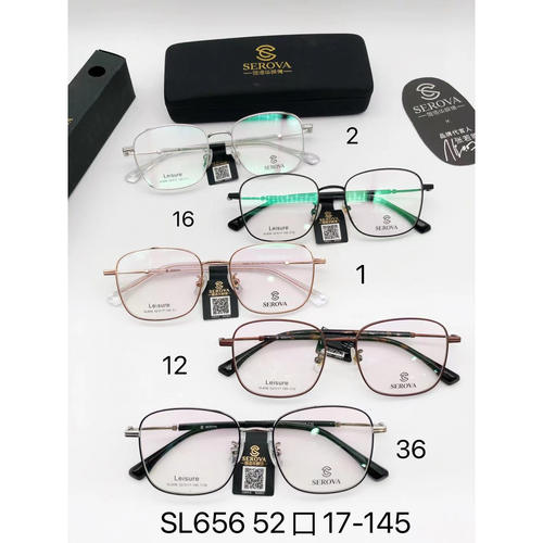 SEROVA施洛华眼镜框眼镜架眼睛框方框SL656 可定制近视镜片