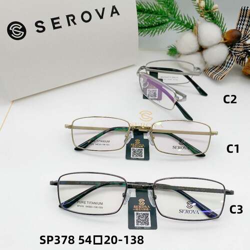 SEROVA施洛华眼镜框钛板眼镜架眼睛框小方框SP378 可定制近视镜片