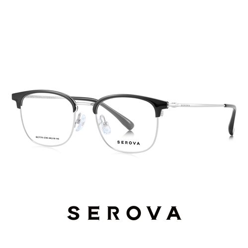 SEROVA施洛华眼镜框眼镜架眼睛框眉线框SC775可定制近视镜片