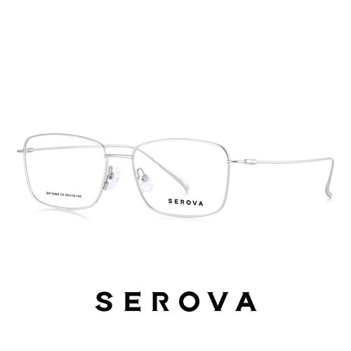 SEROVA施洛华眼镜框钛板眼镜架眼睛框方框SP1069 可定制近视镜片