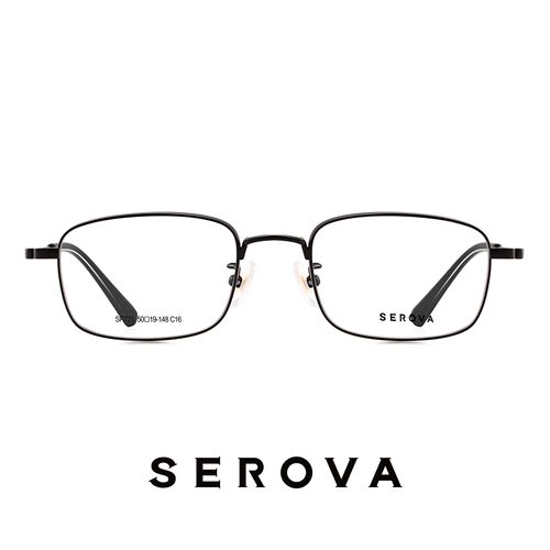 SEROVA施洛华眼镜框钛板眼镜架眼睛框方框SP721 可定制近视镜片