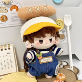 15cm棉花娃娃正常体娃衣男娃女娃通用玩偶公仔衣服背带裤 套装 帽子