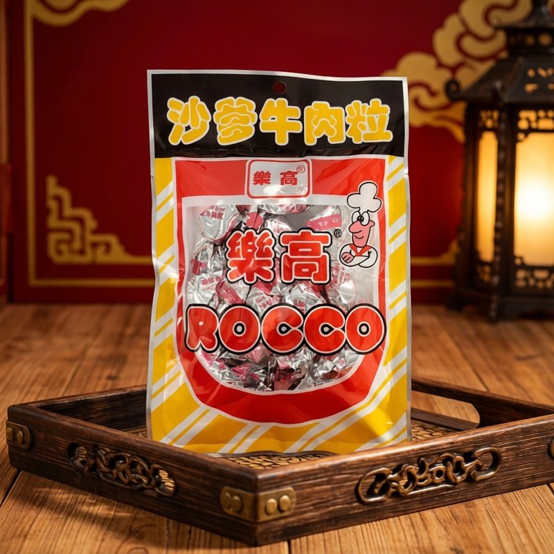 乐高沙爹牛肉粒80g/包手拧纸糖果粒独立包装沙爹牛肉干儿时零食