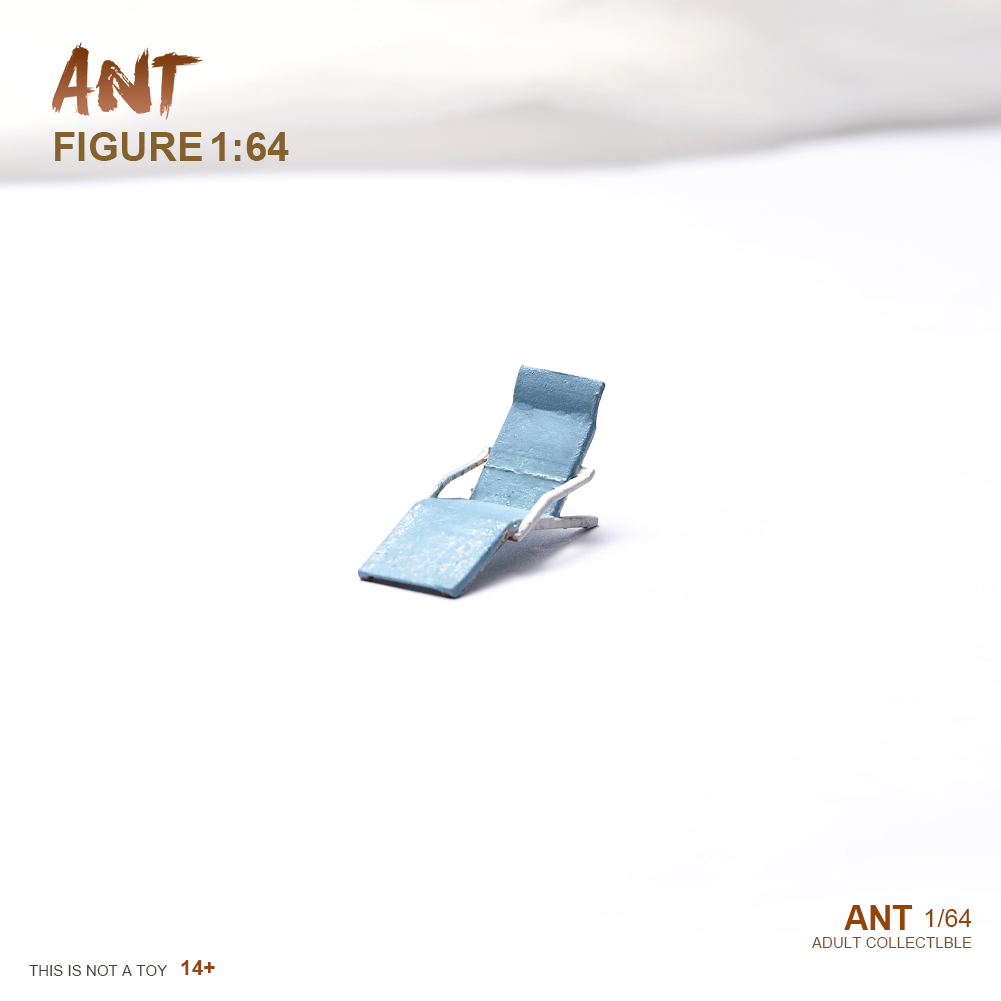 树脂沙盘人偶1/64泳池沙滩躺椅