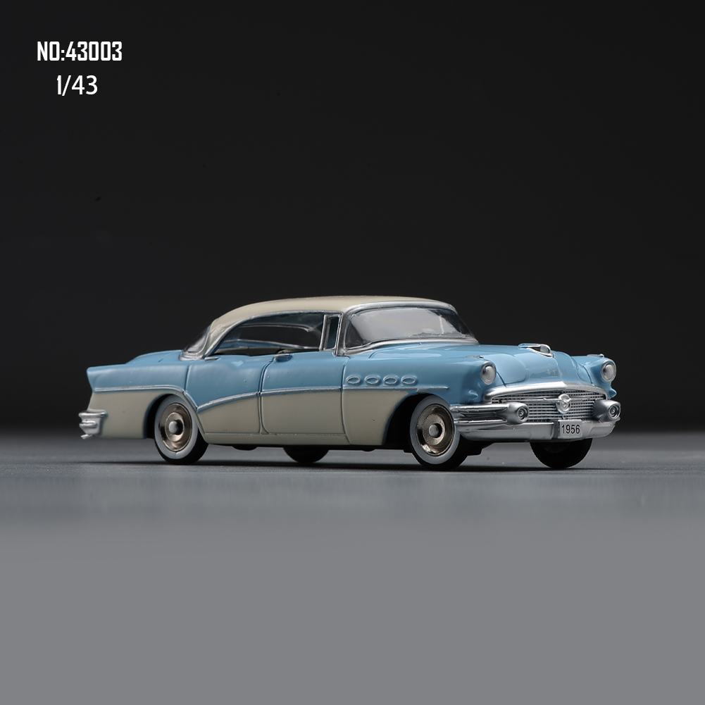 GFCC 1/43 别克路霸旅老爷车合金车模型 Buick Roadmaster  蓝白