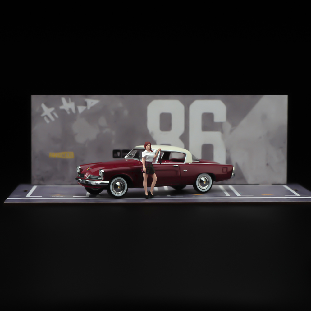 ANT 1/64 1/43 现代职场美女 涂装微缩模型手办车模场景人偶微拍