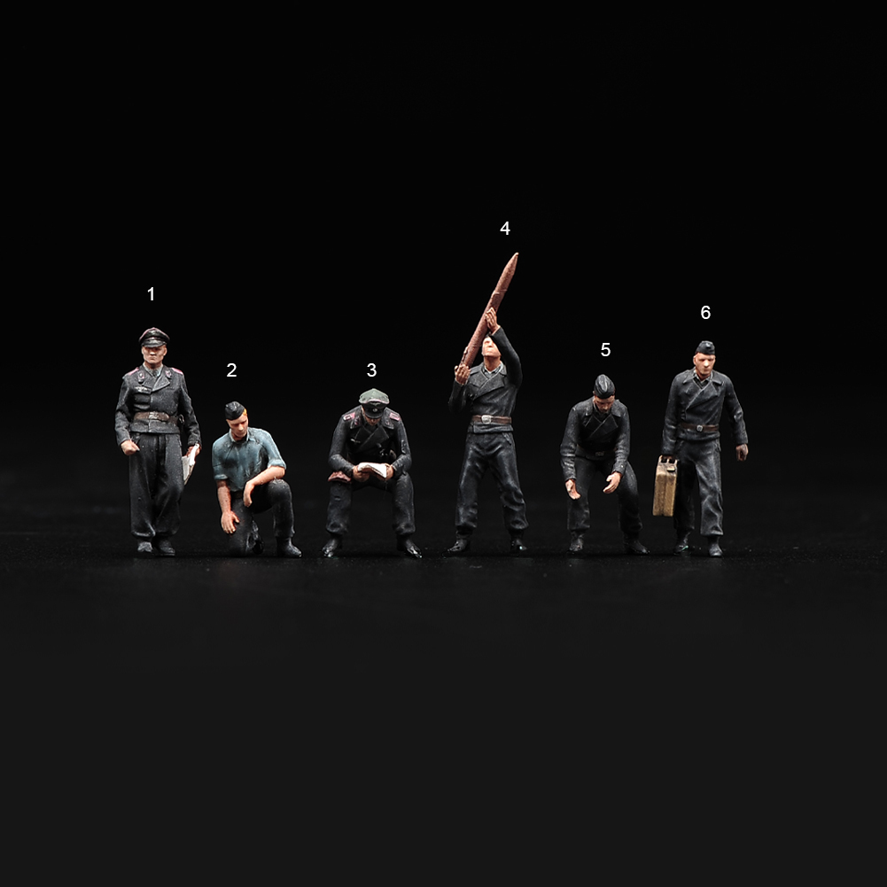 现货ANT 1/35 1/72 做旧德国炮兵6人组 微缩模型沙盘树脂小人偶场