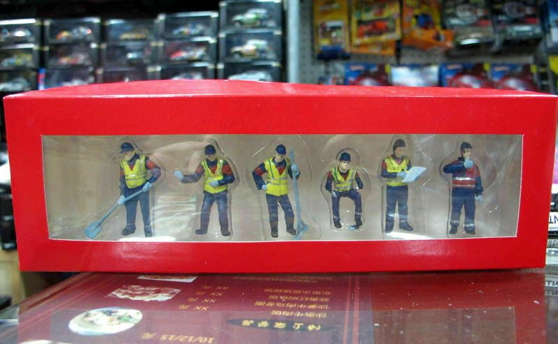 现货1:50 工程车玩具场景人偶 工地场景配件工人 场景人物模型 外