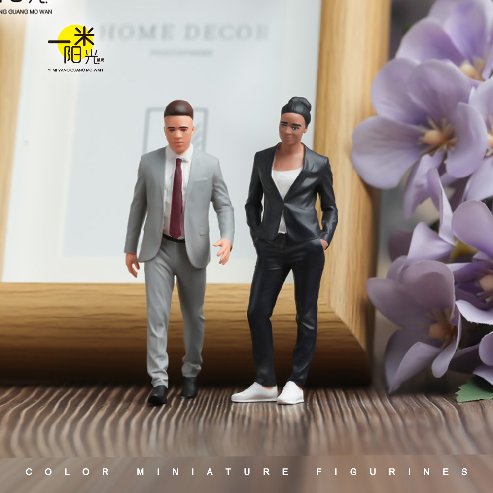 现货 1/18/24 西装男女组合 精涂五官微缩场景模型手工涂装小人偶