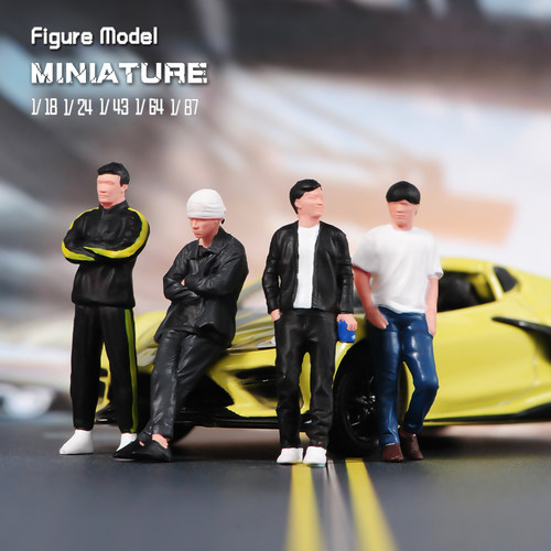 现货1/87/64/43/24/18 速度与激情人偶 微缩沙盘手办涂装彩色模型