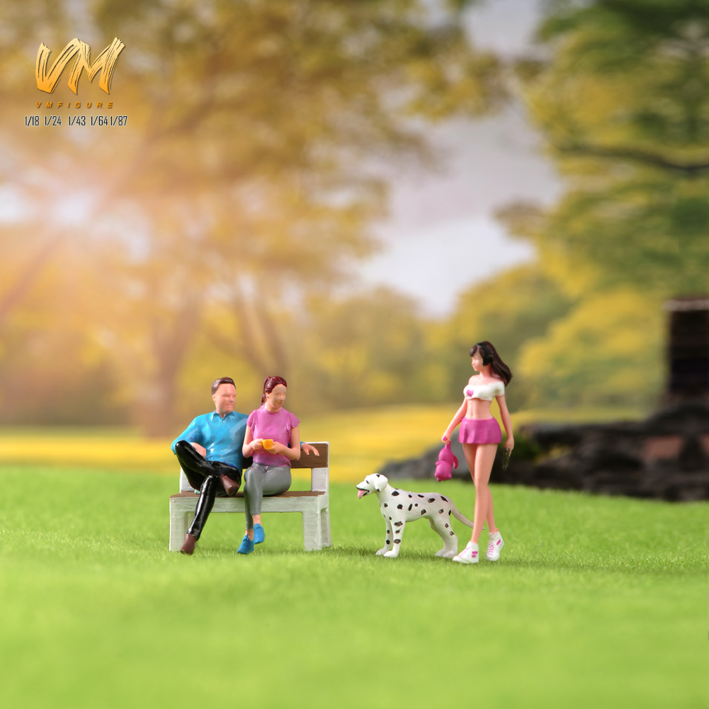 现货1/64 情侣美女组合微拍摄影车模型搭配手办小人偶微缩场景