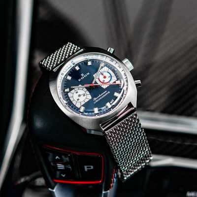 瑞士EDOX复古机械计时限量版手表