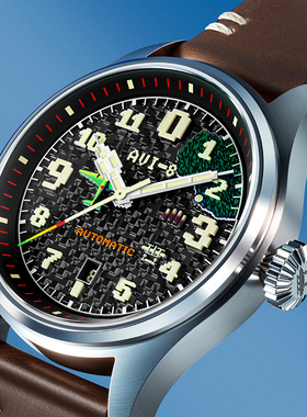 AVI-8限量版CAPCOM1942复古游戏联名自动机械表4126夜光像素风