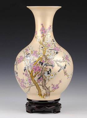 景德镇陶瓷器花瓶插花现代家居装饰工艺品中式客厅电视柜摆件礼品