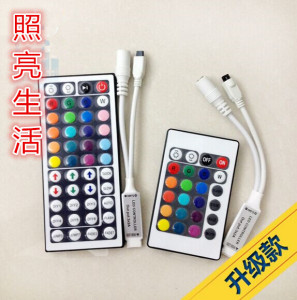 12V迷你控制器 RGB七彩灯带3528 5050模组IR 红外24键 44键遥控器