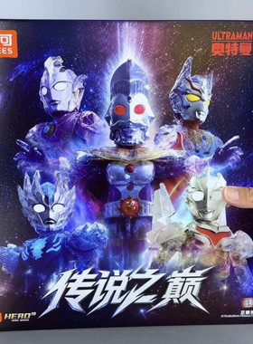 布鲁可传说之巅礼盒神秘四奥令迦彩透款拼装积木人绿光派对联名款