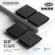 联朗86型黑色肤感开关插座面板家用16A三孔空调暗装 超薄型奶油风