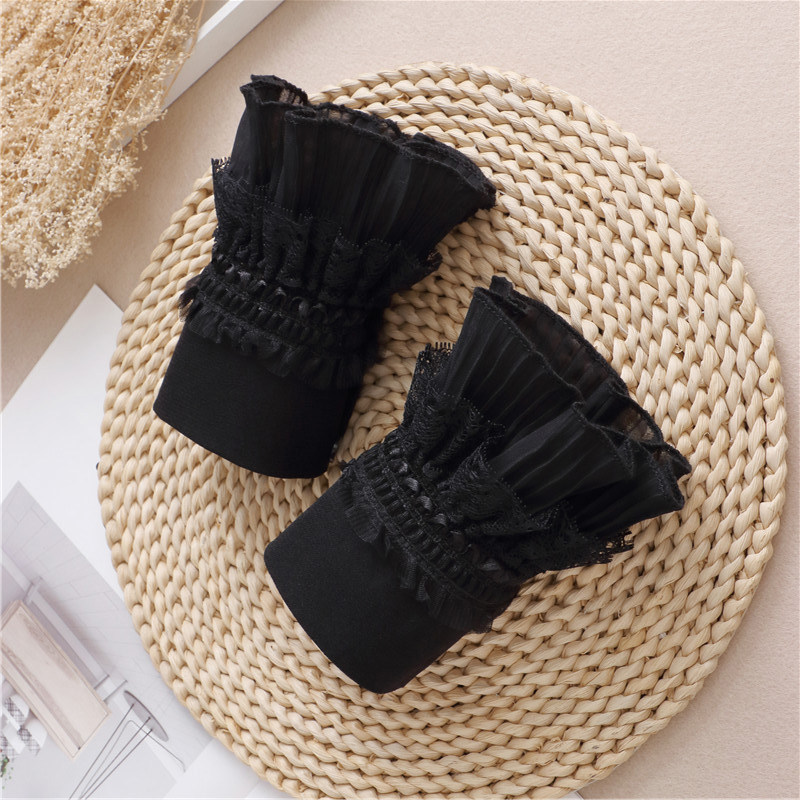 SWEATER SWEATER SWEATER INNER WOMENS FAKE SLEEVES WRIST GUARDS SLEEVE SLEEVES LACE LACE FAKE CUFFS VERSATILE WHITE LACE SHIRT SLEEVES