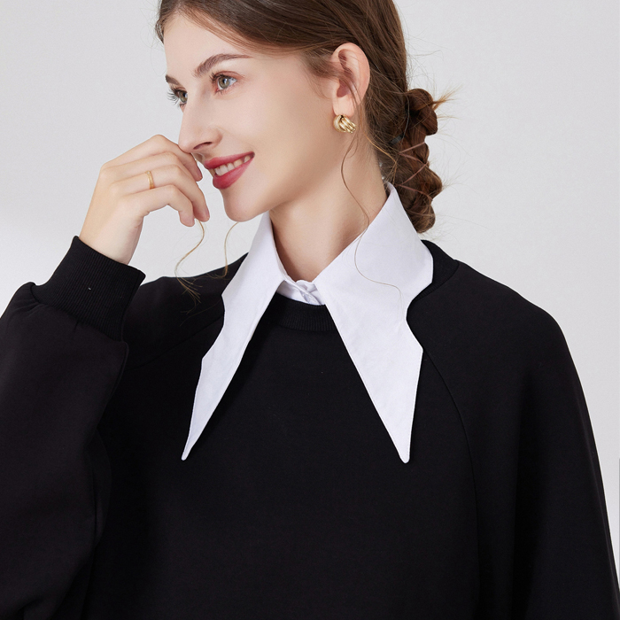 衬衣假领子女不规则大长尖领