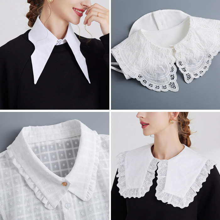 假领子女木耳花边减龄娃娃领大翻领毛衣卫衣装饰领百搭假衣领韩版,服饰配件/皮带/帽子/围巾,假领,淘宝优惠券,粉丝福利购,淘宝优惠卷