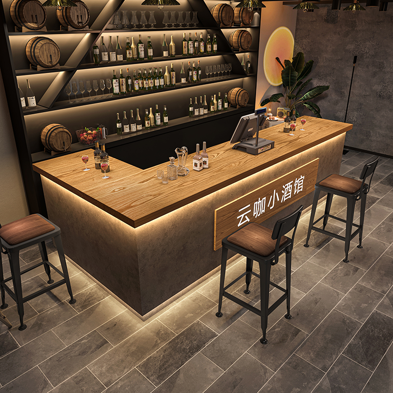 文化石酒吧吧台酒馆咖啡厅前台餐饮店民宿烧烤足浴店收银台接待台