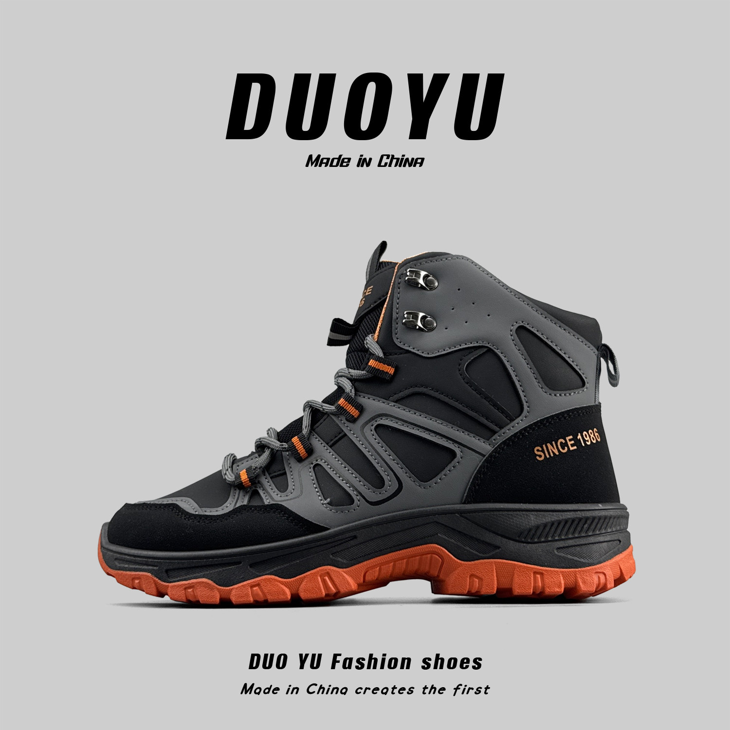 户外高帮厚底沙漠马丁靴外贸出口男款沙地徒步登山靴百搭机车靴子