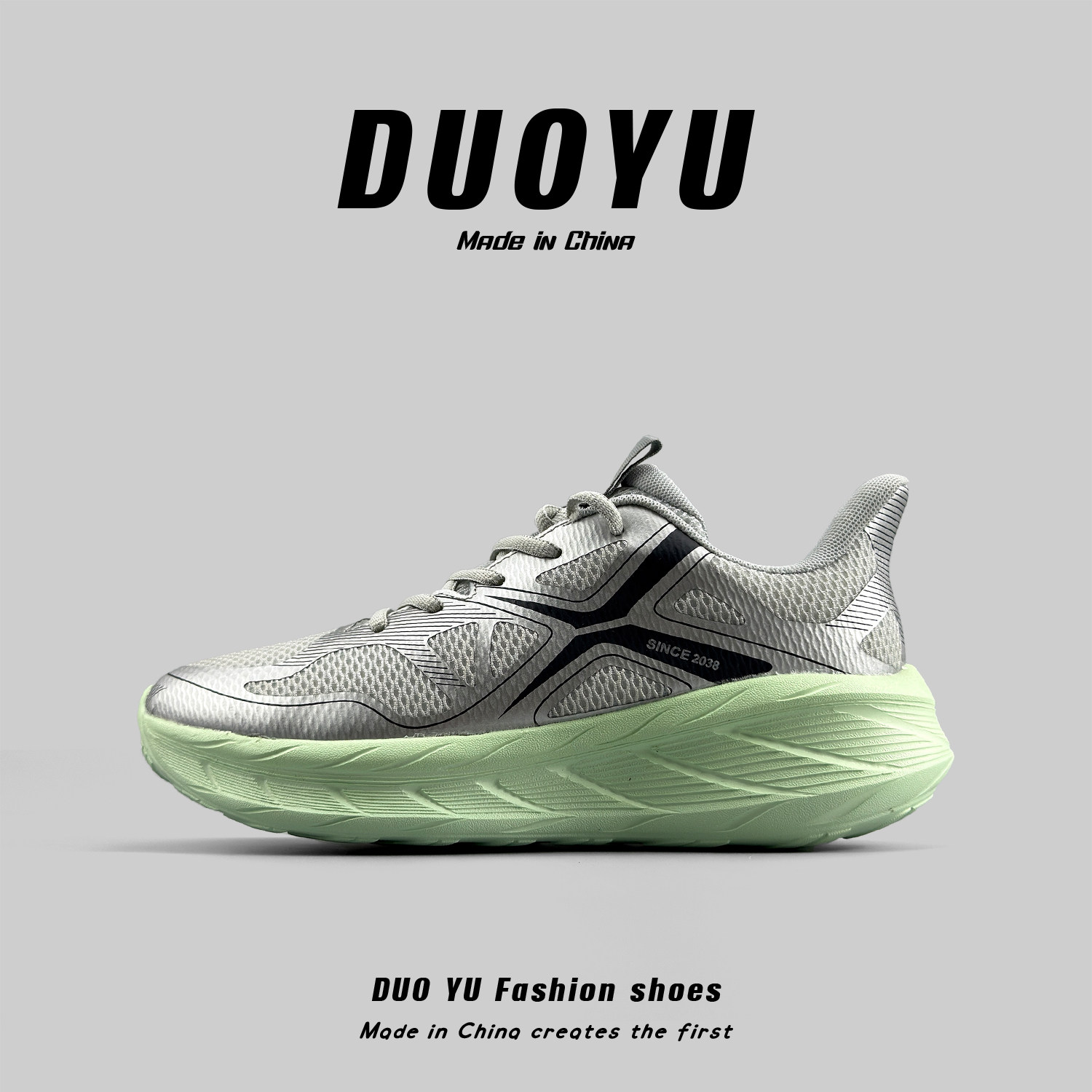 外贸男女鞋新款网面休闲运动鞋情侣透气轻便减震跑步鞋户外慢跑鞋