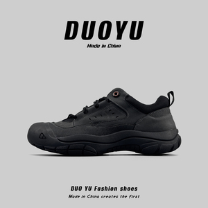 外贸男鞋户外牛皮露营旅游鞋厚底防滑徒步登山鞋舒适百搭运动鞋男