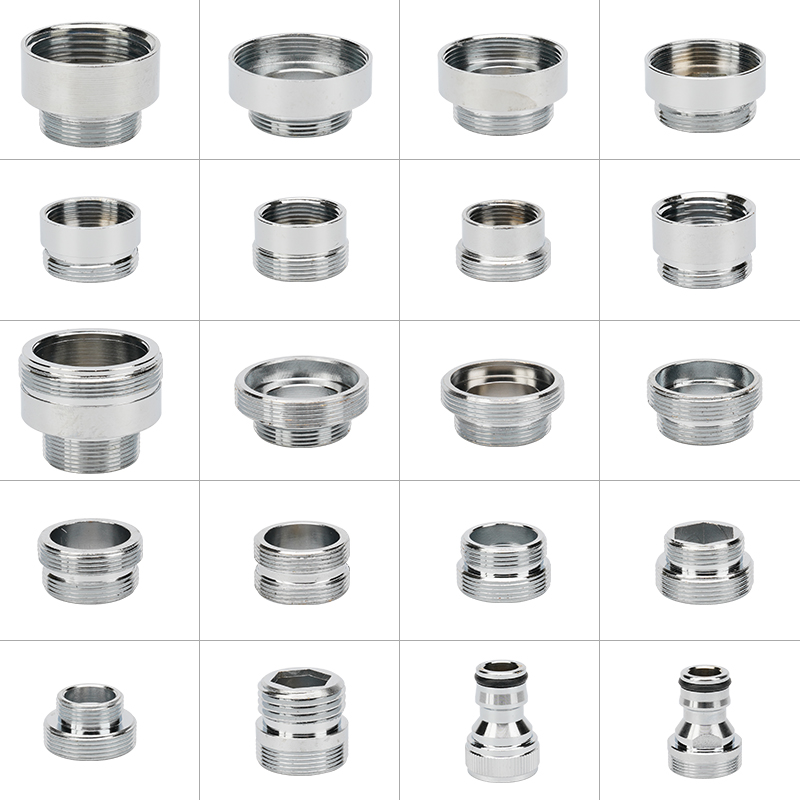 台盆厨房水龙头转接口洗衣机水管万用能接头快速对接器转换铜配件