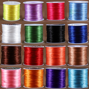 0.8mm扁形水晶线佛珠弹力线松紧线diy手工配件串珠手链线绳子