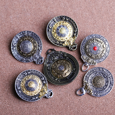 可旋转九宫八卦牌藏银