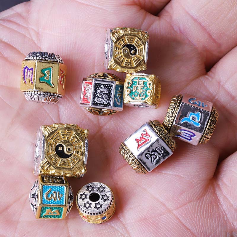 滴油烧蓝路路通桶珠散珠圆珠