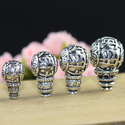 六字藏银三通瑞晨合金葫芦头