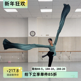 水袖古典舞水袖练功服成人飘逸演出服装中国风戏曲练习甩袖上衣女