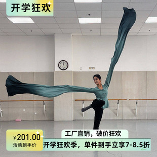 水袖古典舞水袖练功服成人飘逸演出服装中国风戏曲练习甩袖上衣女