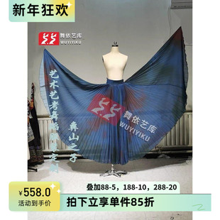 彝山之子罗天舞蹈裙子演出服装民族舞蹈演出裙大摆裙过渡色定制