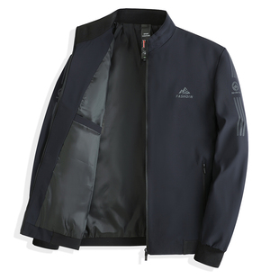 春秋中年男士立领薄款夹克衫爸爸装宽松大码外套商务休闲男装夹克