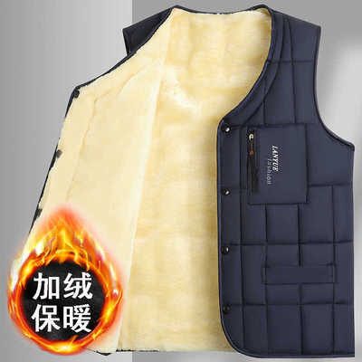 男士中老年人秋冬加厚马甲