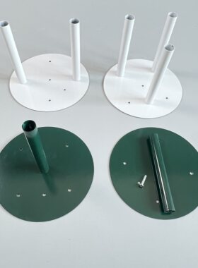 花艺底座支架纸玫瑰插花铁圆盘