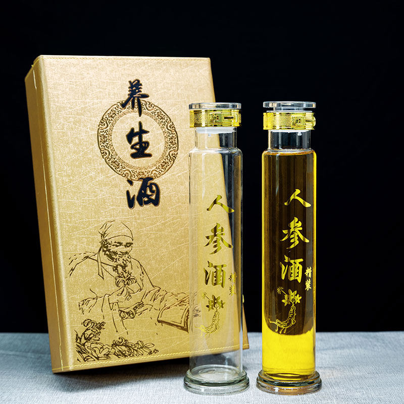 泡酒玻璃瓶2斤人参泡酒瓶药酒瓶专用空瓶家用高档密封酒壶1000ml