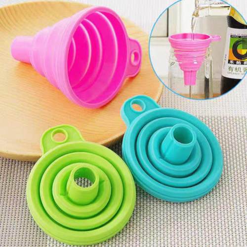 可折叠软胶漏斗厨房分装神器