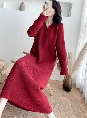 大码女装V领针织慵懒风打